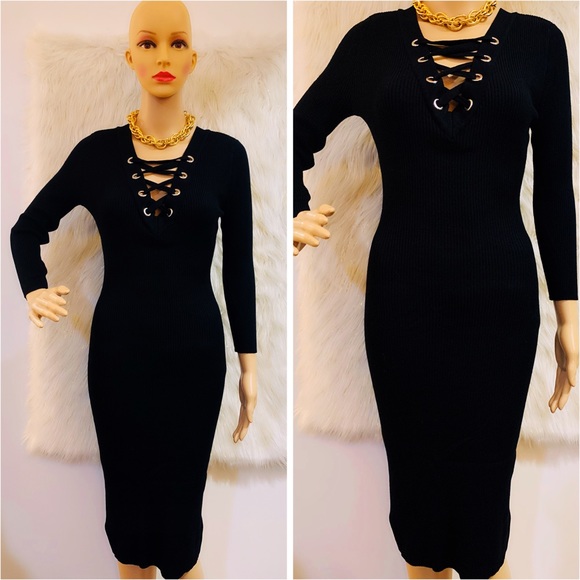 Dresses & Skirts - 𝑩𝒐𝒅𝒚𝒄𝒐𝒏 𝑹𝒊𝒃𝒃𝒆𝒅 𝑲𝒏𝒊𝒕 𝑫𝒓𝒆𝒔𝒔